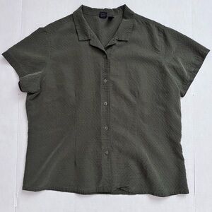 REI Dark Olive Casual Button Down Shirt